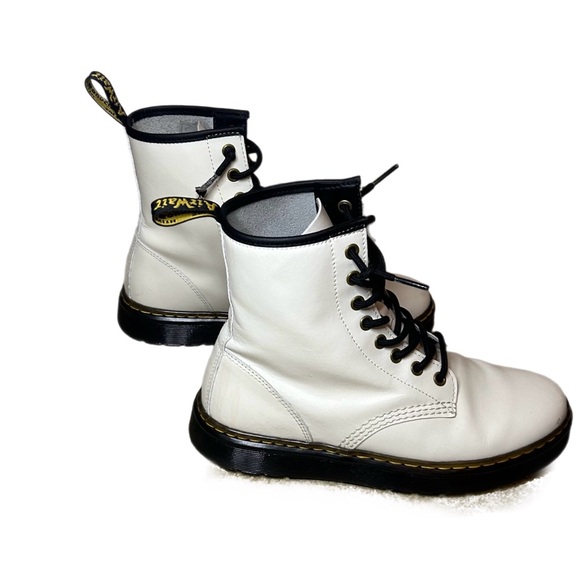 Dr. Martens White Leather Boots - Picture 2 of 5